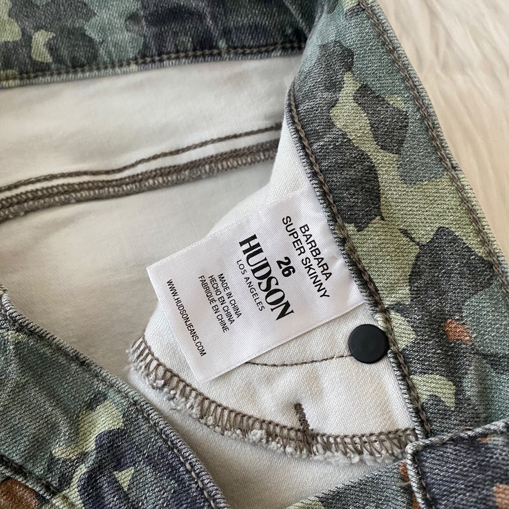Hudson Barbara Super Skinny Camo Jeans - Picture 3 of 5